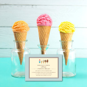 Convites de festas do Aniversário de criança sorve