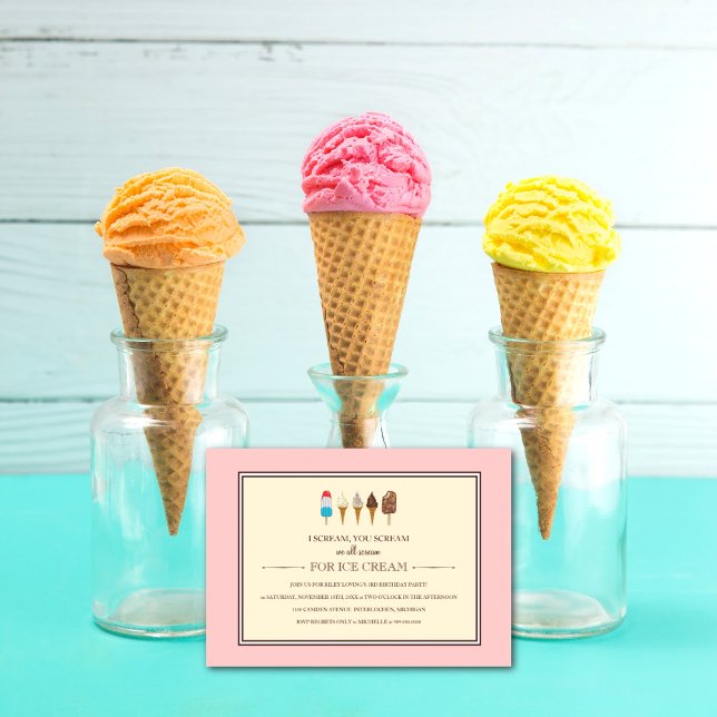 Convites de festas do Aniversário de criança sorve (Criador carregado)