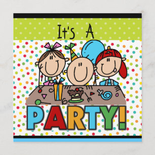 Convites de festas do Aniversário de criança Sti