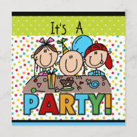 Convites de festas do Aniversário de criança Stick