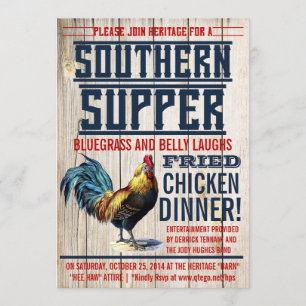 Convites de festas do comensal do frango frito