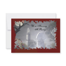 Convites de festas do Dia das Bruxas do cemitério