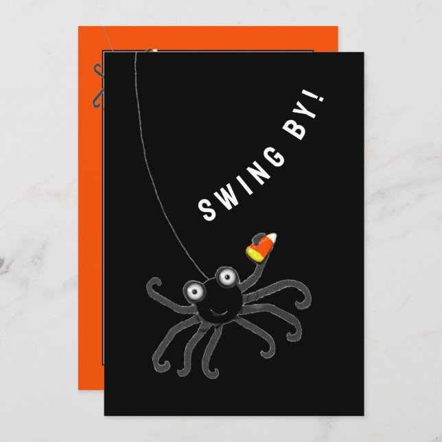 Convites de festas do Dia de as Bruxas engraçado (Frente/Verso)