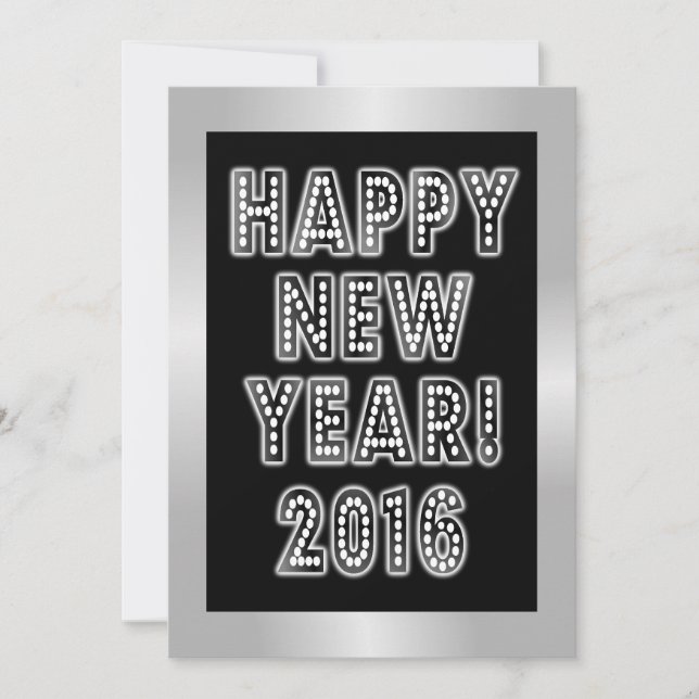 Convites de festas do feliz ano novo 2016 (Frente)
