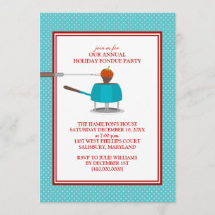 Convites de festas do Fondue do feriado