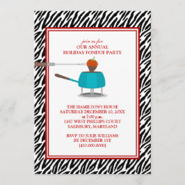 Convites de festas do Fondue do feriado