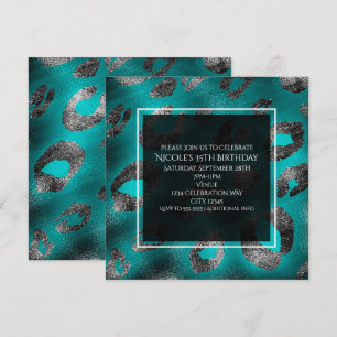 Convites de festas do impressão do leopardo da