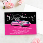 Convites de festas do tema de Hollywood<br><div class="desc">Ajuste o tom por uma noite fabulosa com estes convites de festas temáticos glamoroso e do divertimento de Hollywood que caracterizam um limo de estiramento cor-de-rosa.  Rosa quente,  cores preto e branco.</div>