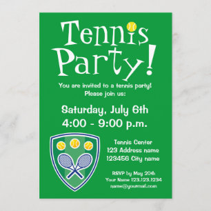 Convites de festas do tênis para o aniversário ou