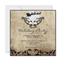 Convites de festas e renas de Natal