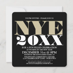 Convites de festas Elegante NYE