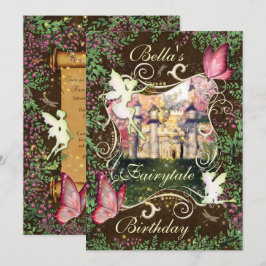 Convites de festas Enchanted floresta do conto de