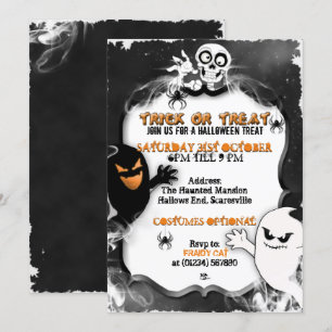 Convites de festas fantasmas do Halloween