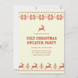 Convites de festas feios da camisola do feriado