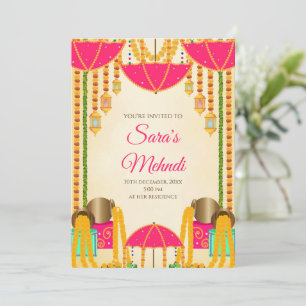 Convites de festas Henna e Mehndi