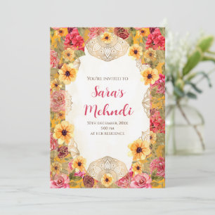 Convites de festas Henna e Mehndi