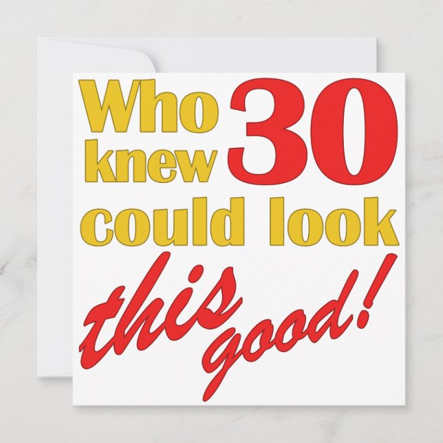 Convites de festas HIlarious aniversário de 30 ano (Frente)