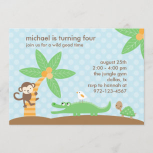 Convites de festas Jungle Pals