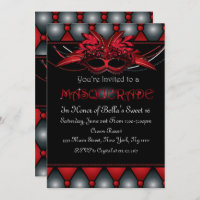 Convites de festas Mascarada Ruby