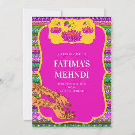 Convites de festas Mehndi e convites da festa Henn