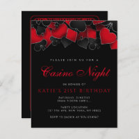 Convites de festas Noturnos do Casino de Orçamento