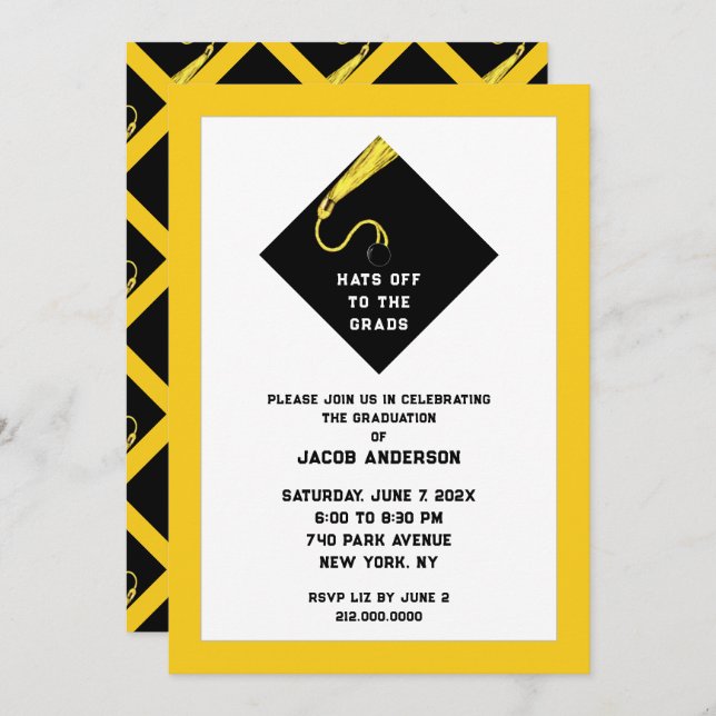 Convites de festas para graduação 2025 (Frente/Verso)