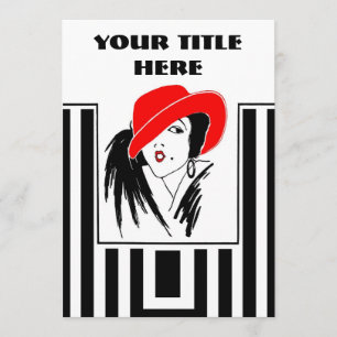 Convites de festas personalizados do estilo do art