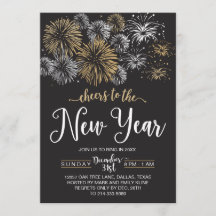 Convites de festas pretos e Dourados da véspera de