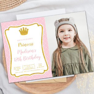 Convites de festas princesas personalizáveis para 