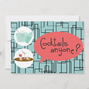 Convites de festas Retro Cocktail