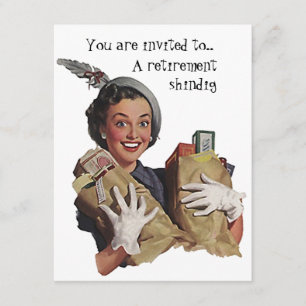 Convites de festas retros da aposentadoria do
