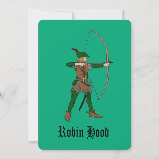 Convites de festas Robin Hood (Frente)