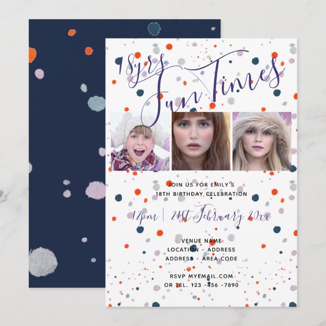 Convites de festas rua de aniversário de 40 anos 1 (Frente/Verso)