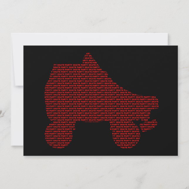 convites de festas skates: pilhas de tipos (Frente)