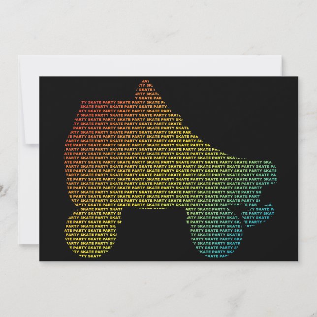 convites de festas skates : pilhas de tipos (Frente)