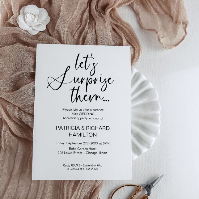 Convites de festas surpresa de aniversário de casa (Criador carregado)