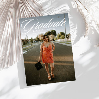 Convites de Formatura com 4 Fotos Minimalistas