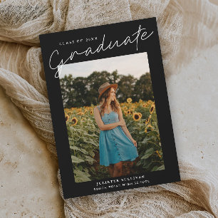 Convites de Formatura com Foto Simples e Letra Mod