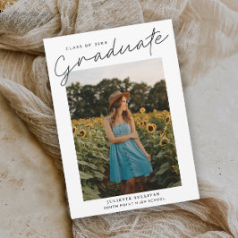Convites de Formatura de Foto Simples com Script M