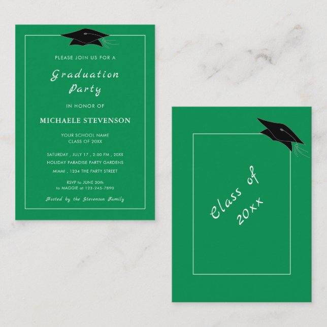 Convites de Formatura Design Your Colors Exemplo (Frente/Verso)