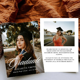 Convites de Formatura Minimalistas com 2 Fotos