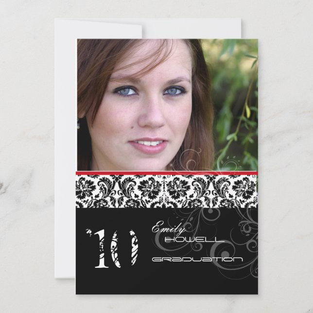 Convites de Formatura PixDezines Desiree Damask/20 (Frente)