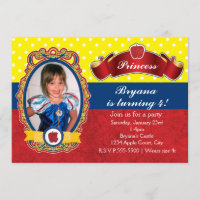 Convites de Foto de Aniversário da Princesa Maçã