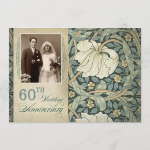 convites de foto de aniversário de 60 anos