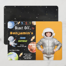 Convites de Foto do Espaço Editáveis