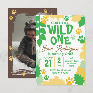 Convites de Foto Wild One Cartão de Agradecimento