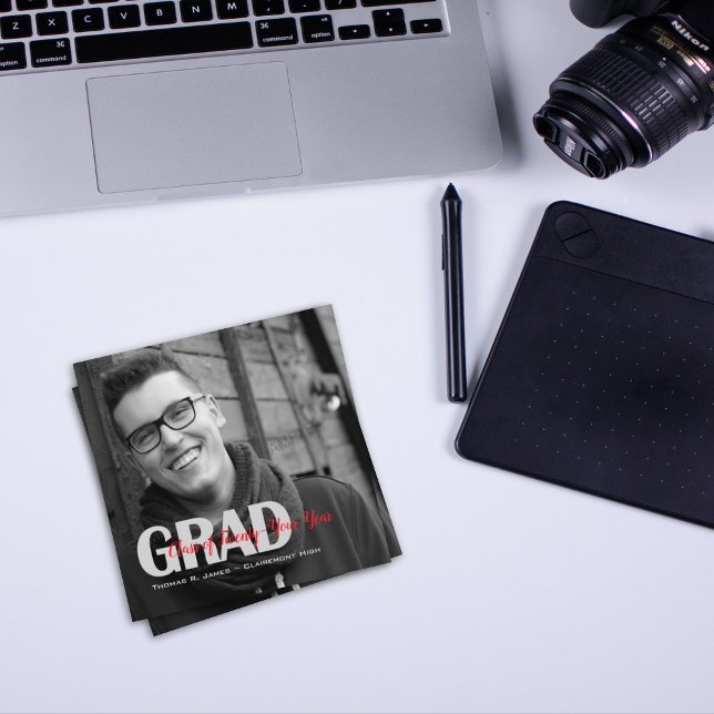 Convites de Fotografias de Formando Preto Branco " (Criador carregado)