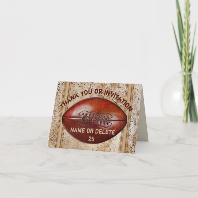 Convites de futebol - Cartões de agradecimento (Frente)