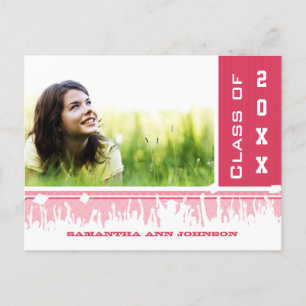 Convites de Graduação de Classe Girly Rosa