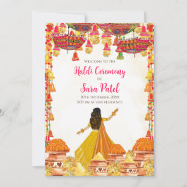 Convites de Haldi & convites de Haldi para casamen